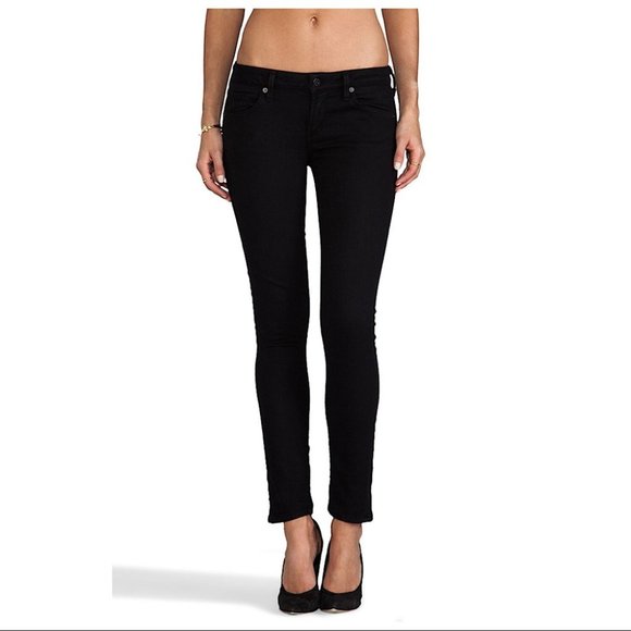Citizen Of Humanity COH Racer Ankle Straight Leg Jeans in Black Diamond